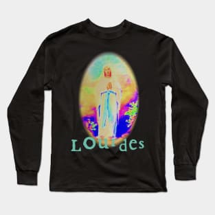 Our Lady of Lourdes Virgin Mary St Bernadette France Catholic Long Sleeve T-Shirt